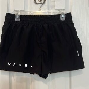 ASRV Black Athletic Performance Shorts